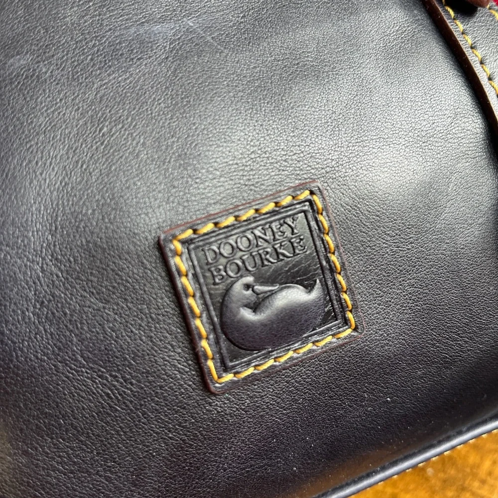 Dooney & Bourke, Florentine Satchel (Navy) REGULAR SIZE NOT MINI - Picture 5 of 14